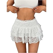 Amazon.com: BEAUDRM Women's Y2K Tiered Layer Skirt High Amazon.com: BEAUDRM Women's Y2K Tiered Layer Skirt High